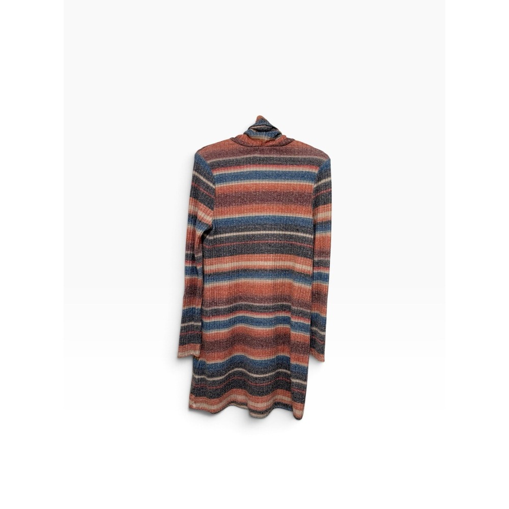 Striped Turtleneck Sweater Midi Dress S Autumn Boho Chic Retro Staple Transition